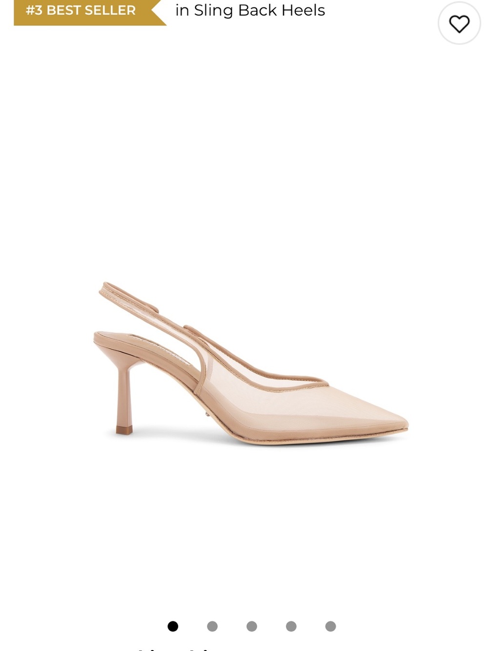 Tony Bianco Nude Slingback Pointed Toe Heel